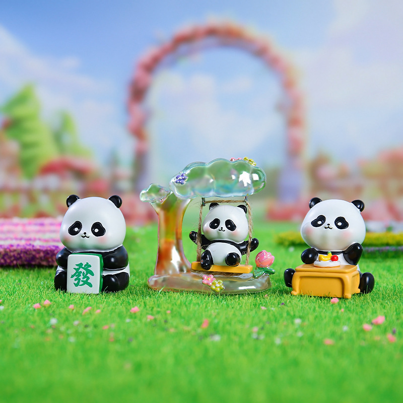 热销爆款果赖熊猫花花的日常盲盒桌面摆件可爱创意潮玩七夕节礼物|undefined