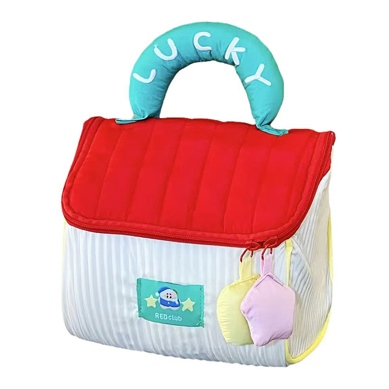 Bolsa de maquillaje de casa pequeña encantadora de gran capacidad de alta belleza portátil bolsa de viaje impermeable bolsa de almacenamiento de lavado gruesa