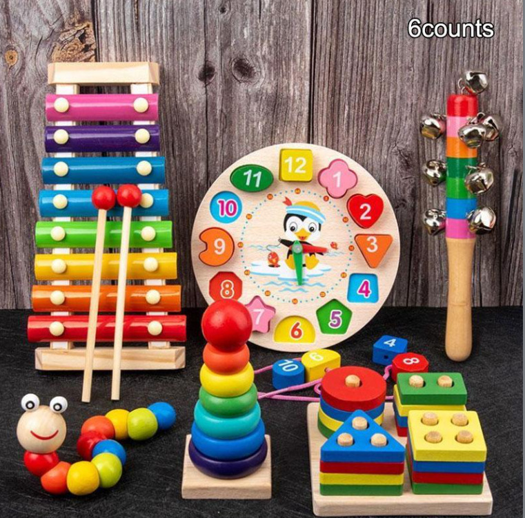 Reloj de roce de piano de ocho tonos para niños, torre de arco iris, cuatro juegos de placa en forma de columna, insectos retorcidos, juguetes educativos para bebés al por mayor