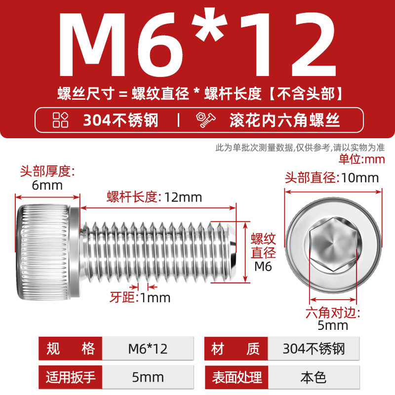Болт Tianzhuo Hardware M6*12