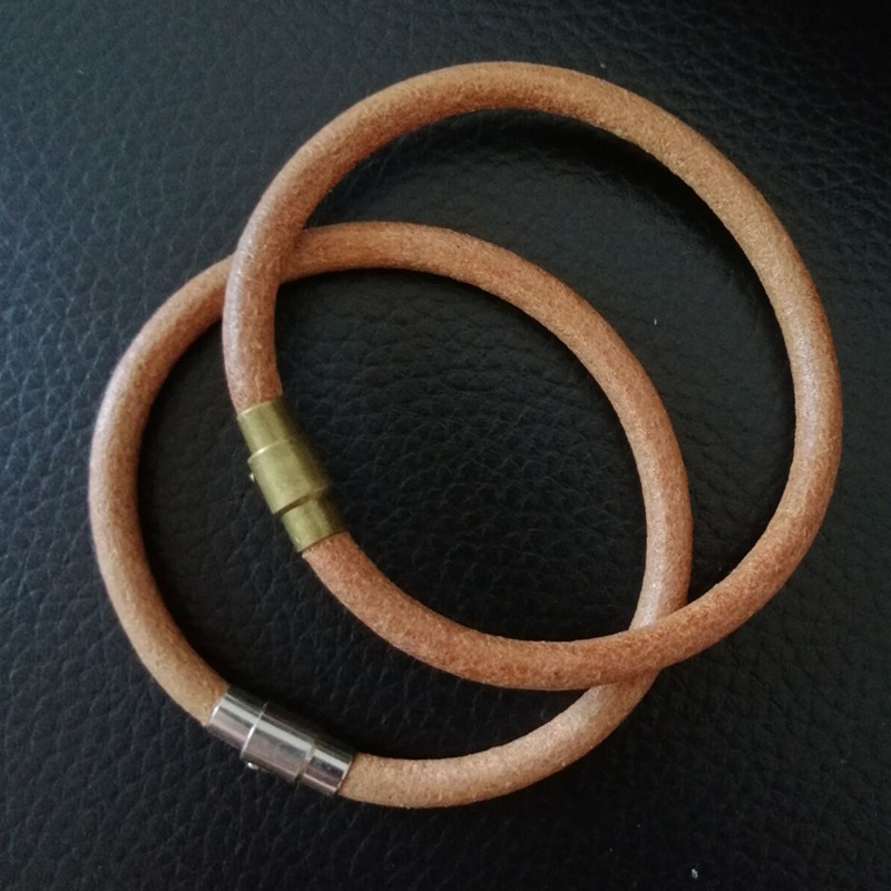 Trendy Men's Cowhide Ring Bracelet Japanese Takahashi Cowhide Rope Bracelet Creative Retro Couple Men's and Women's Handmade Switch Bracelet