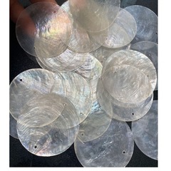 雲母片天然貝殻風鈴貝母装飾片DIY灯具鏡貝結婚式円片画部品