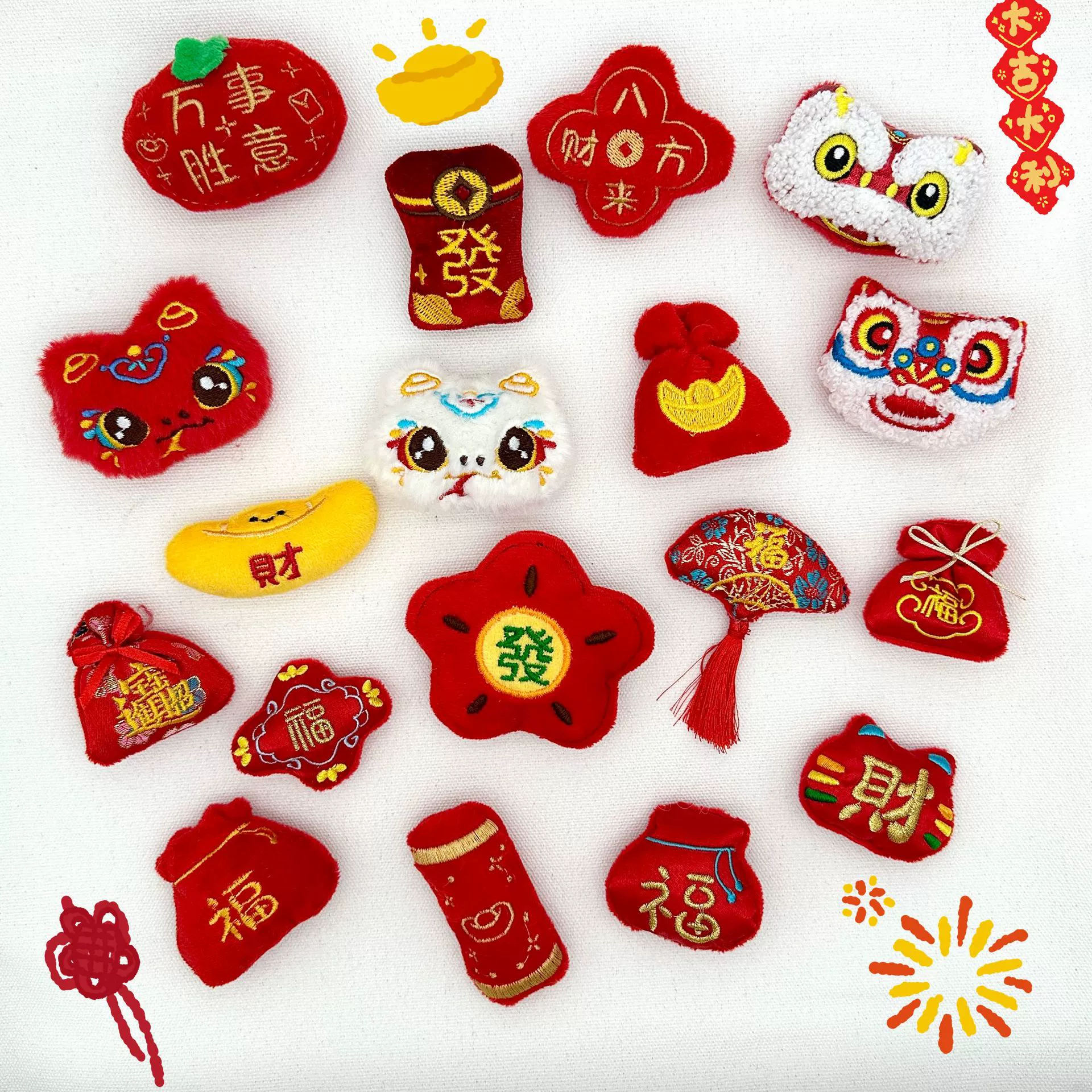 Новогодняя плюшевая сумка удачи Аксессуары для броши