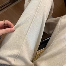 窄版阔腿裤女2025春季新款大码胖mm高腰显瘦垂感人字纹毛呢直筒裤