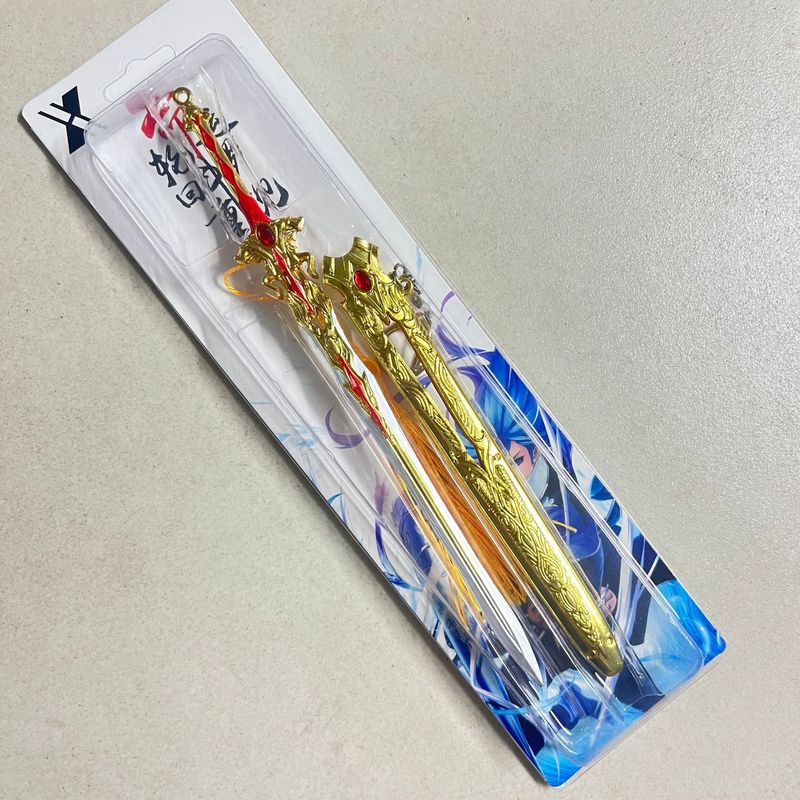 ダークゾーンブレイクアウト明刺繍春鞘 22.3cm 百連戦術剣モデル合金おもちゃ金属ペンダント|undefined