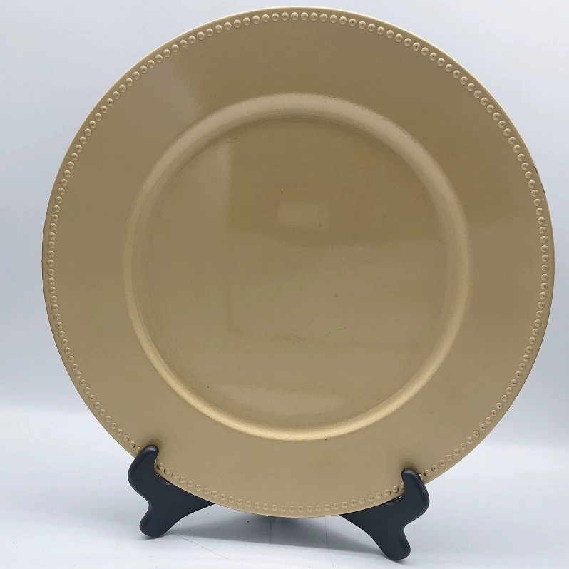 Внешняя торговля оптом свадьба отель партии одноразовые поддельные алмаз декоративные пластиковые пластины зарядное устройство пластины