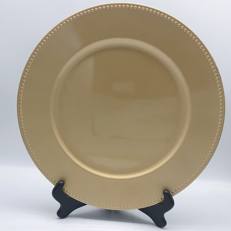 Foreign trade wholesale wedding hotel party disposable fake diamond decorative plastic plate charger plate