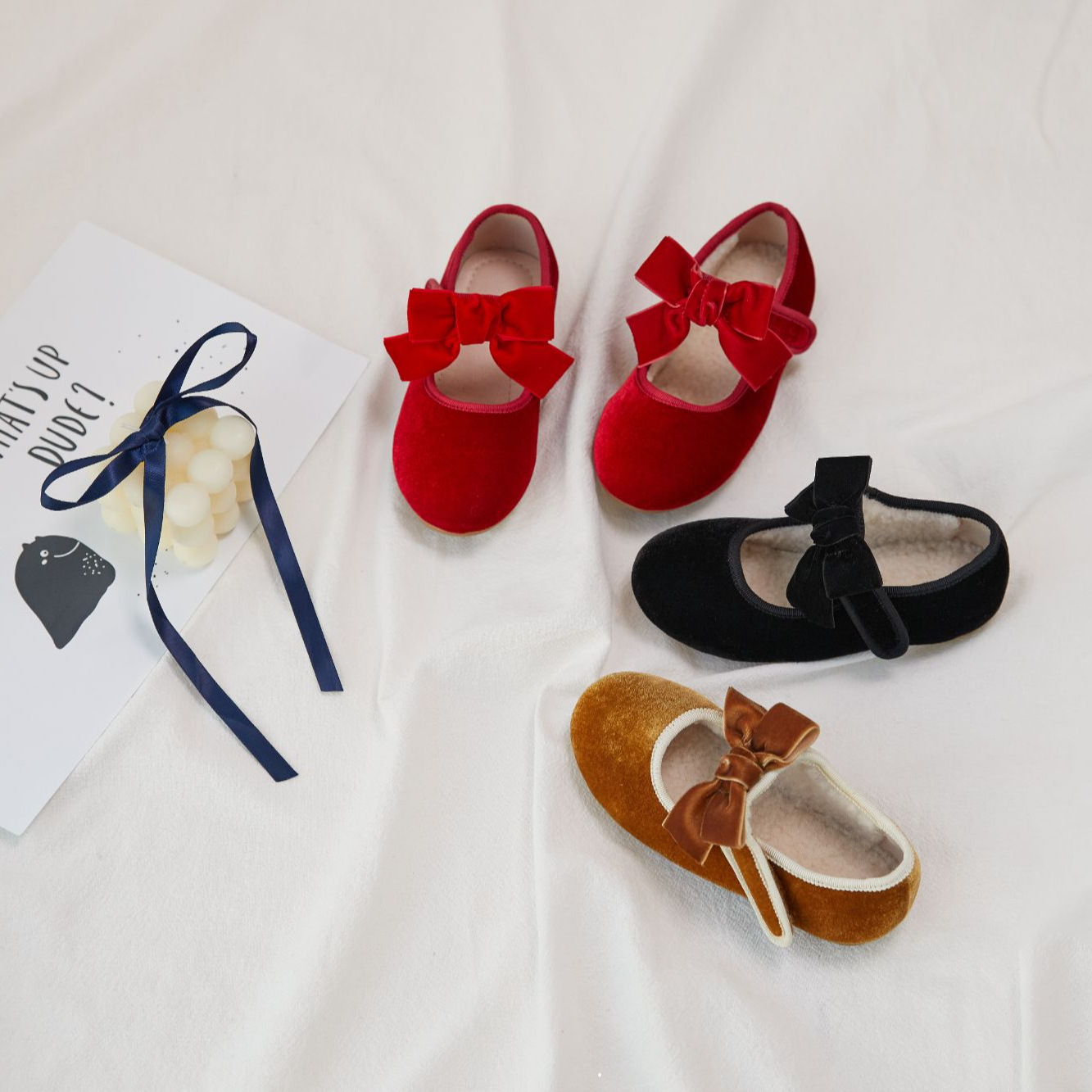 民族风秋季公主丝绒鞋子BR2505休闲婴儿加绒防滑女宝奶奶鞋