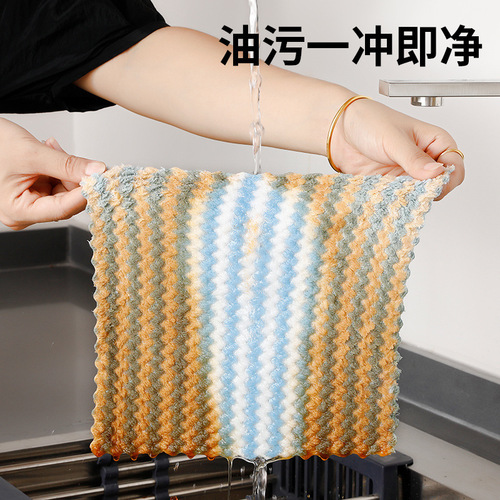 碧洁洗碗布家用厨房毛巾抹布家务清洁专用擦桌子不掉毛吸水不沾油