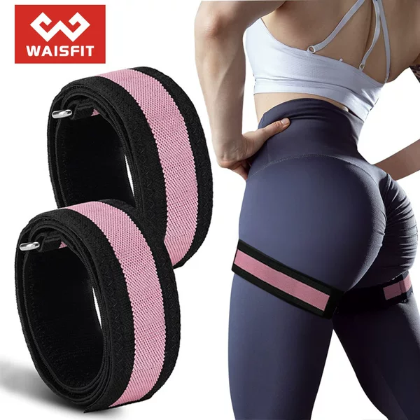 Cross-Border Thigh Straps for Adults, Elastic Bfr Blood Flow Resistance Compression Self-Adhesive Bandages with Buckle for Restriction Training