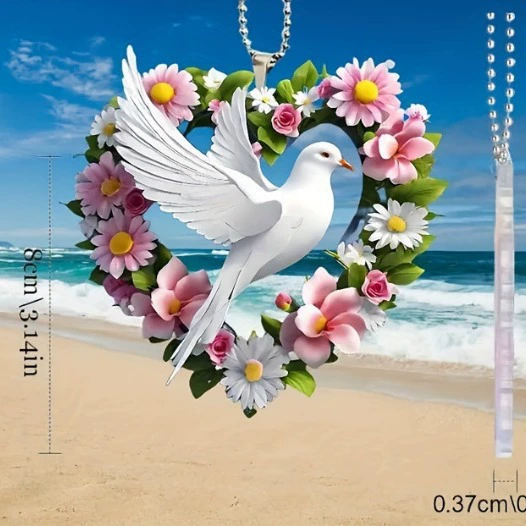 Трансграничные новые акриловые плоские гирлянды белого голубя