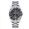 Fashionable trend watch stainless steel, calendar for leisure, suitable for import