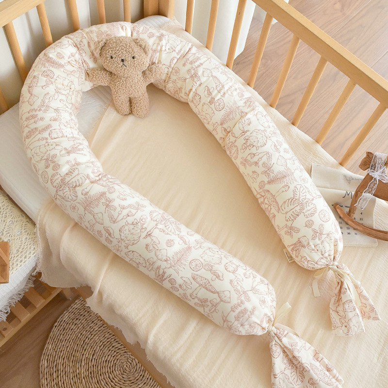 Cama de gaza de algodón para bebés recién nacidos, bolsa suave de amortiguación antichoque, almohada de cama para niños a prueba de caídas.