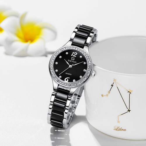 Chennuo SENO brand watch ceramic strap waterproof ladies watch one piece drop shipping fashion quartz watch