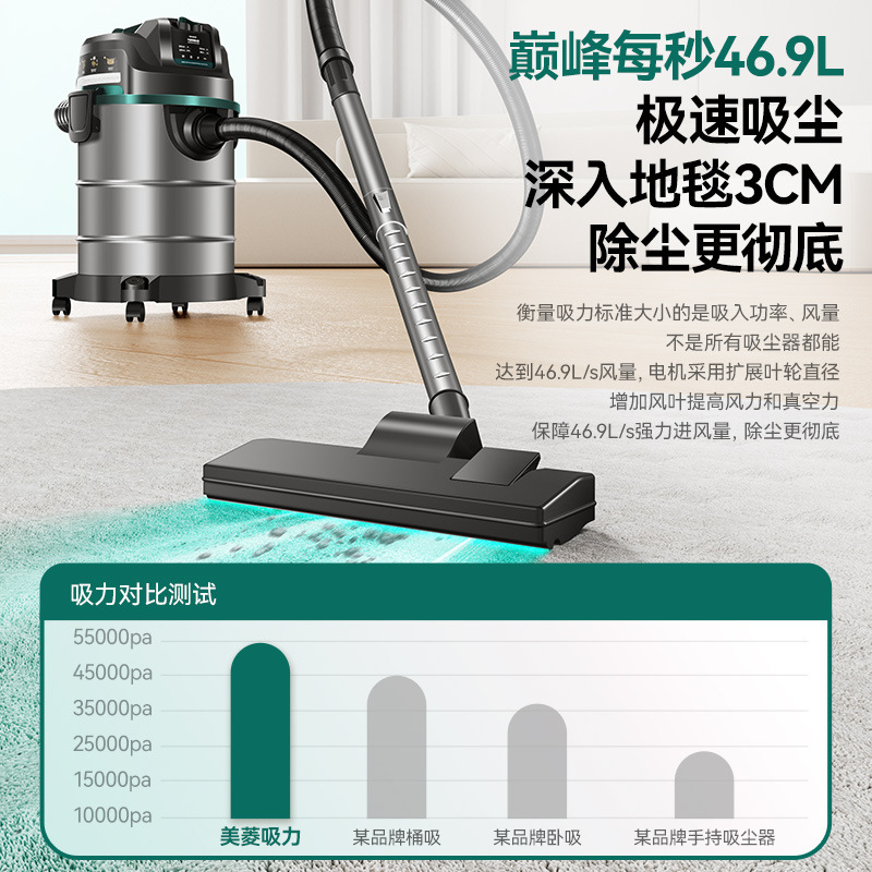 Meiling 掃除機、大吸引、家庭用開墾と清掃、美しい継ぎ目専用の強力なパワーバケット型工業用掃除機|undefined