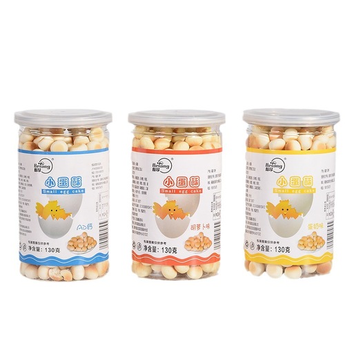 Wholesale biscuit manufacturer canned multi-flavored children's puffed snack teeth-grinding rods small biscuit snacks