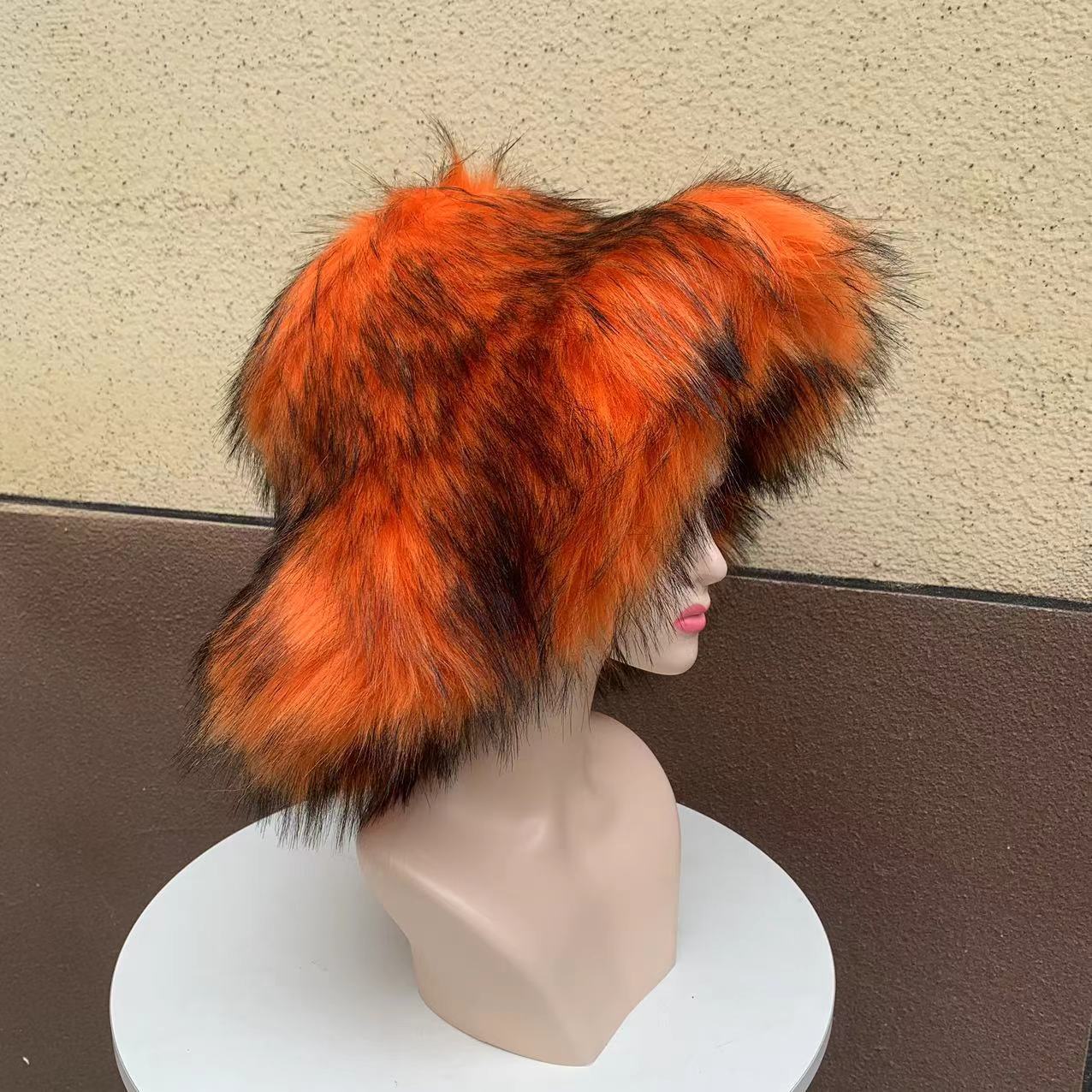 Kunstbonten emmerhoed met brede rand - Winterwarme modieuze hoed voor vrouwen, zacht en comfortabel, stijlvol en trendy (meerdere kleuren)_voghion.com