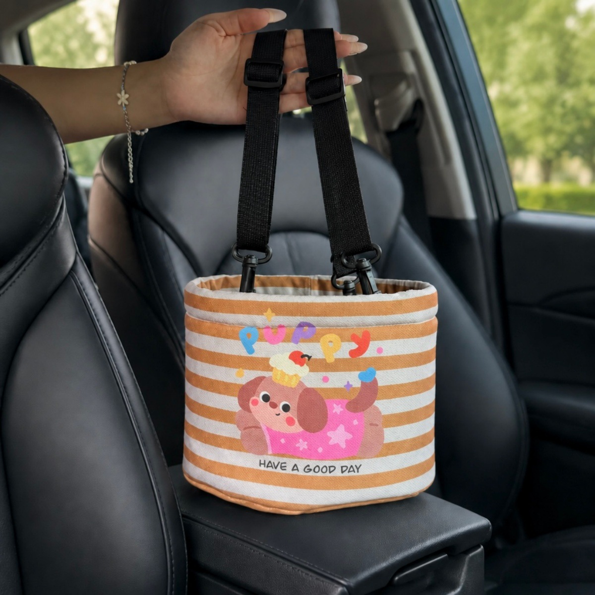 Multifunctional car seat back storage bag, car seat back organizer, storage box for women
