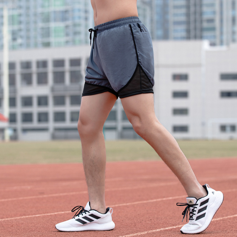 2024夏季跑步运动短裤男弹力美式骑行马拉松快干训练透气健身装备