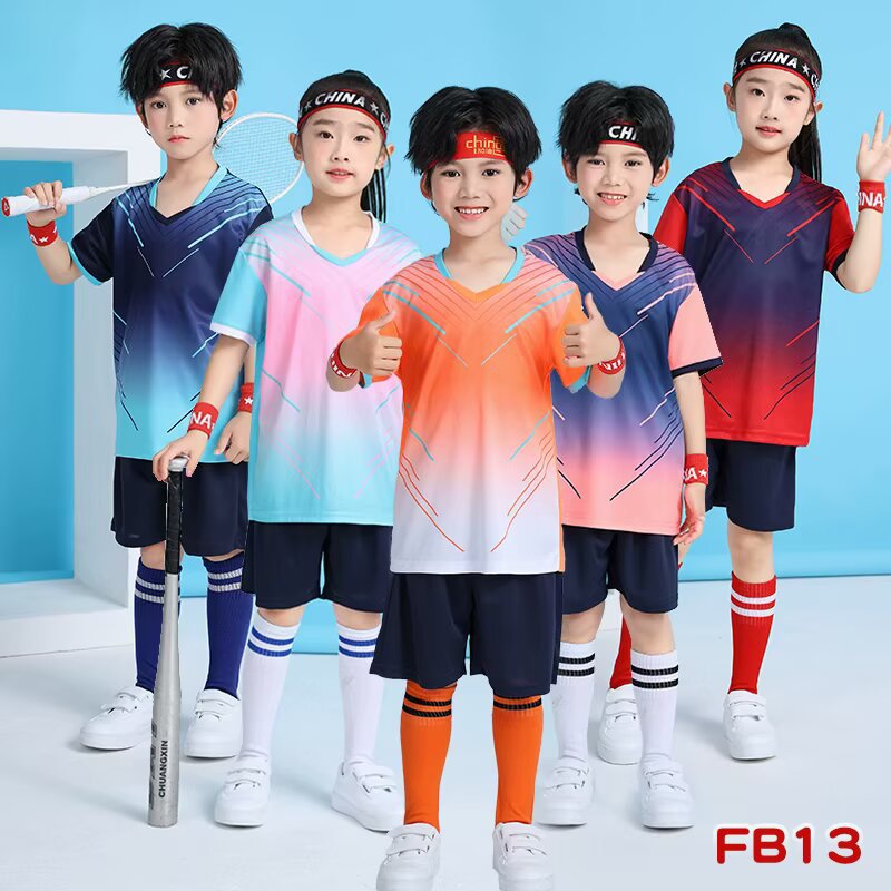 Children's Badminton Suit Sweat-Absorbent Breathable Quick-Drying Clothing Student Sports Training Clothing Football Running Tights for Men