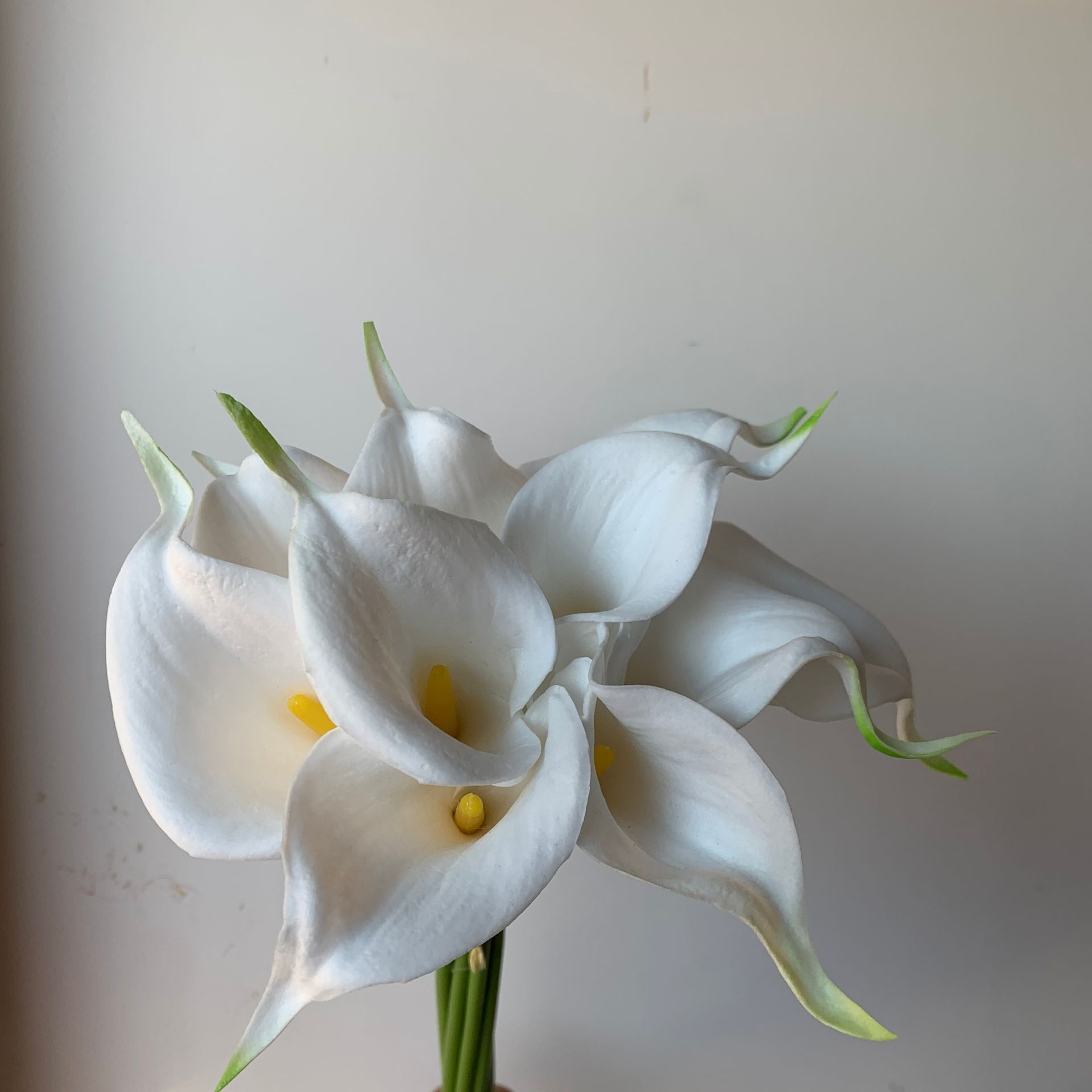 Flor artificial pu sentir Calla Lily Sala decoración del hogar diseño hogar a juego novia celebración flor