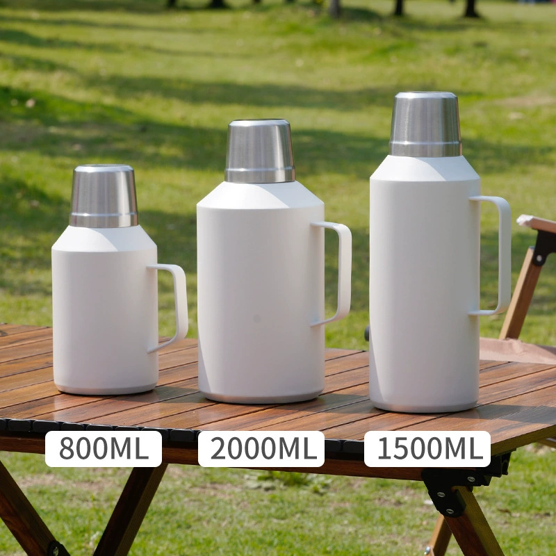 Capacious thermos stainless steel, teapot, glass, 316 volume
