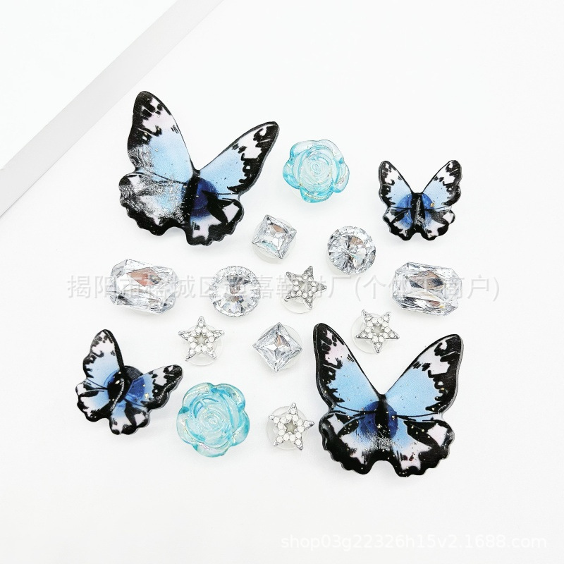 Accesorios de zapatos Croc para mujer, lindas hebillas de zapatos, accesorios de flores para zapatos diy, hebillas decorativas de dibujos animados extraíbles, lindos ins