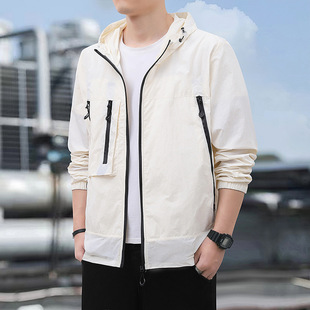 Summer Lightweight Quick-Drying Ice-Sense Sun Protection Clothing Outdoor Sunshade Uv Hooded Long-Sleeved Top American Skin Clothing