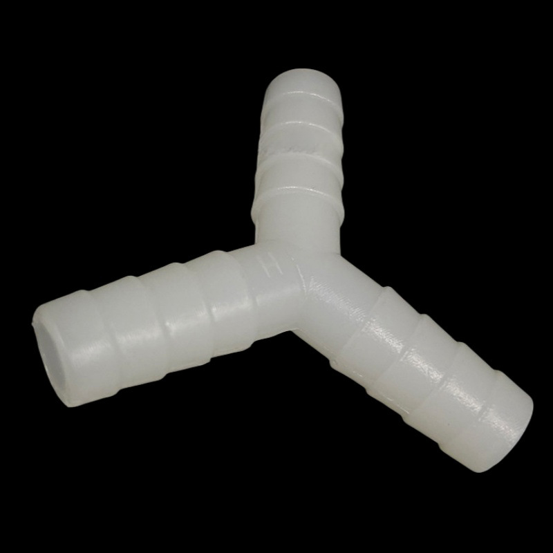 Pagoda de plástico enchufe de cabeza 8 enchufe 10 pequeño tee en forma de T y a través de filamento interno y externo accesorios de manguera de torre de plástico