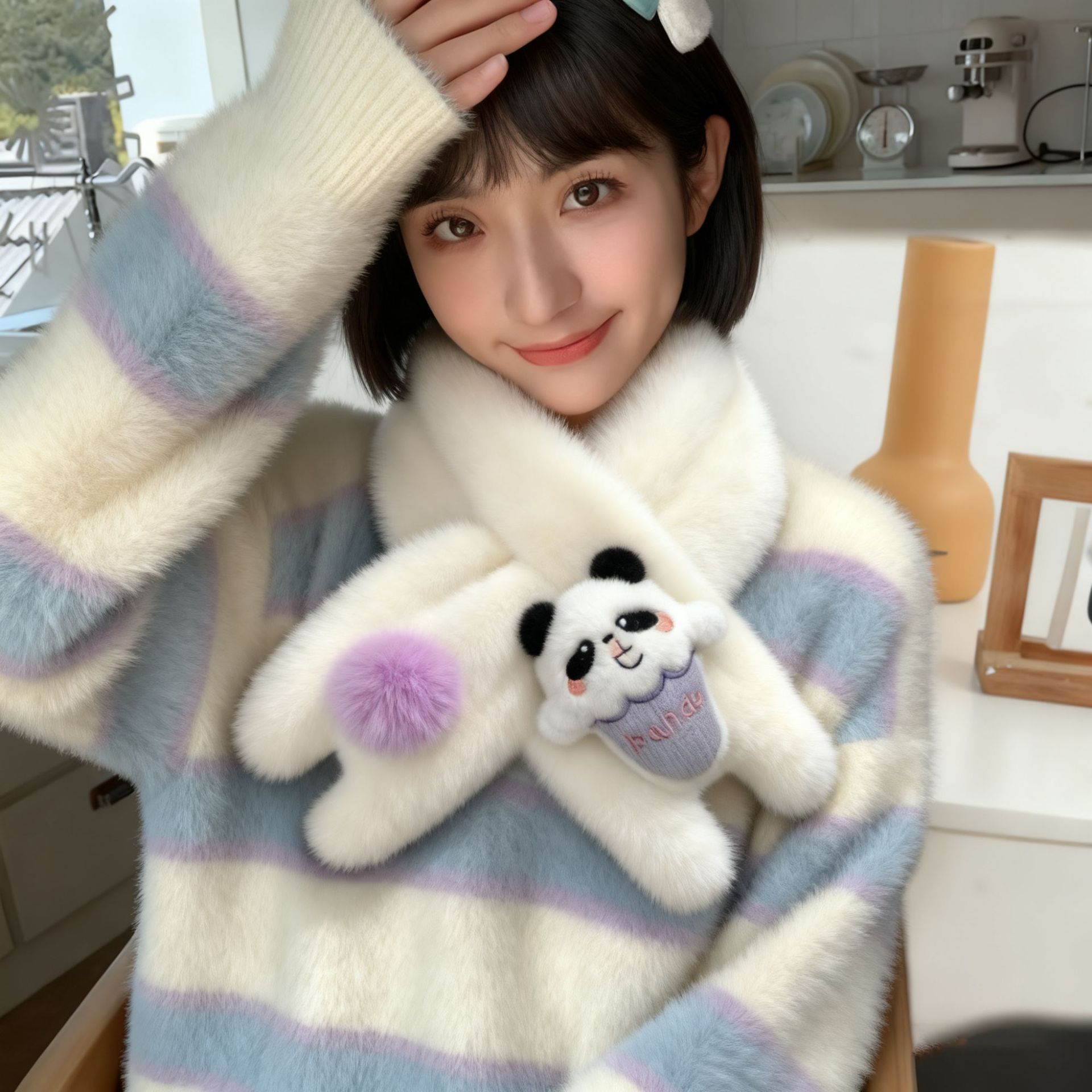 성인 네발 달린 콘 팬더