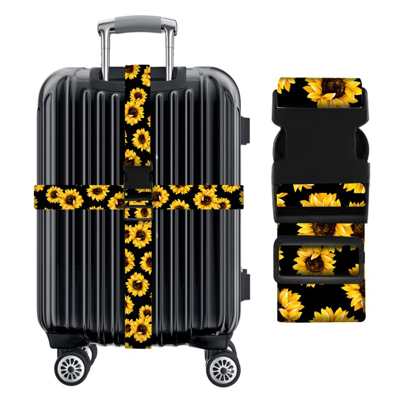 Transfronteriza piña cactus mármol cielo estrellado ajustable equipaje protección cuerda viaje trolley caso correa de viaje