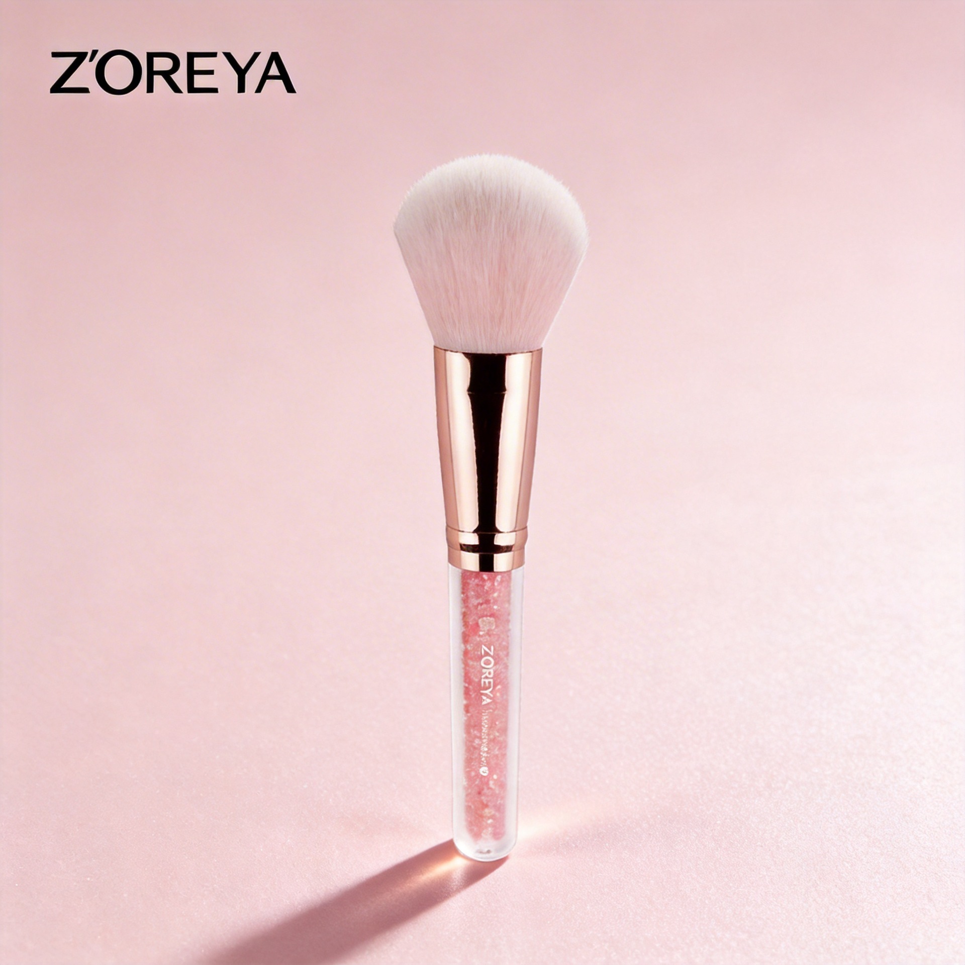 ZOREYA Pink nylon pelo interior taladro mango herramientas de maquillaje Venta caliente suelta cepillo herramientas de belleza