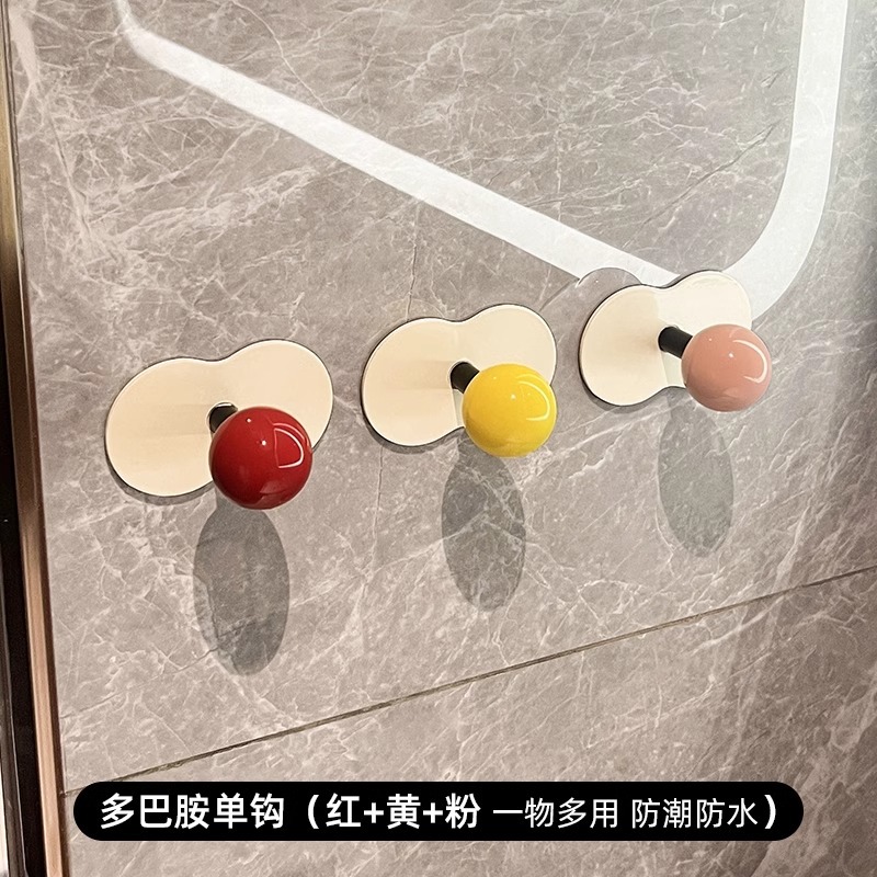 Baño sin perforación, fuerte gancho de viscosa, baño para el hogar, pared creativa, gancho de soporte de carga de almacenamiento de toalla