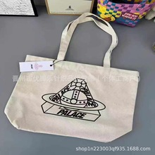 新品西太后X palace单肩帆布包印花大容量时尚简约手提环保购物袋