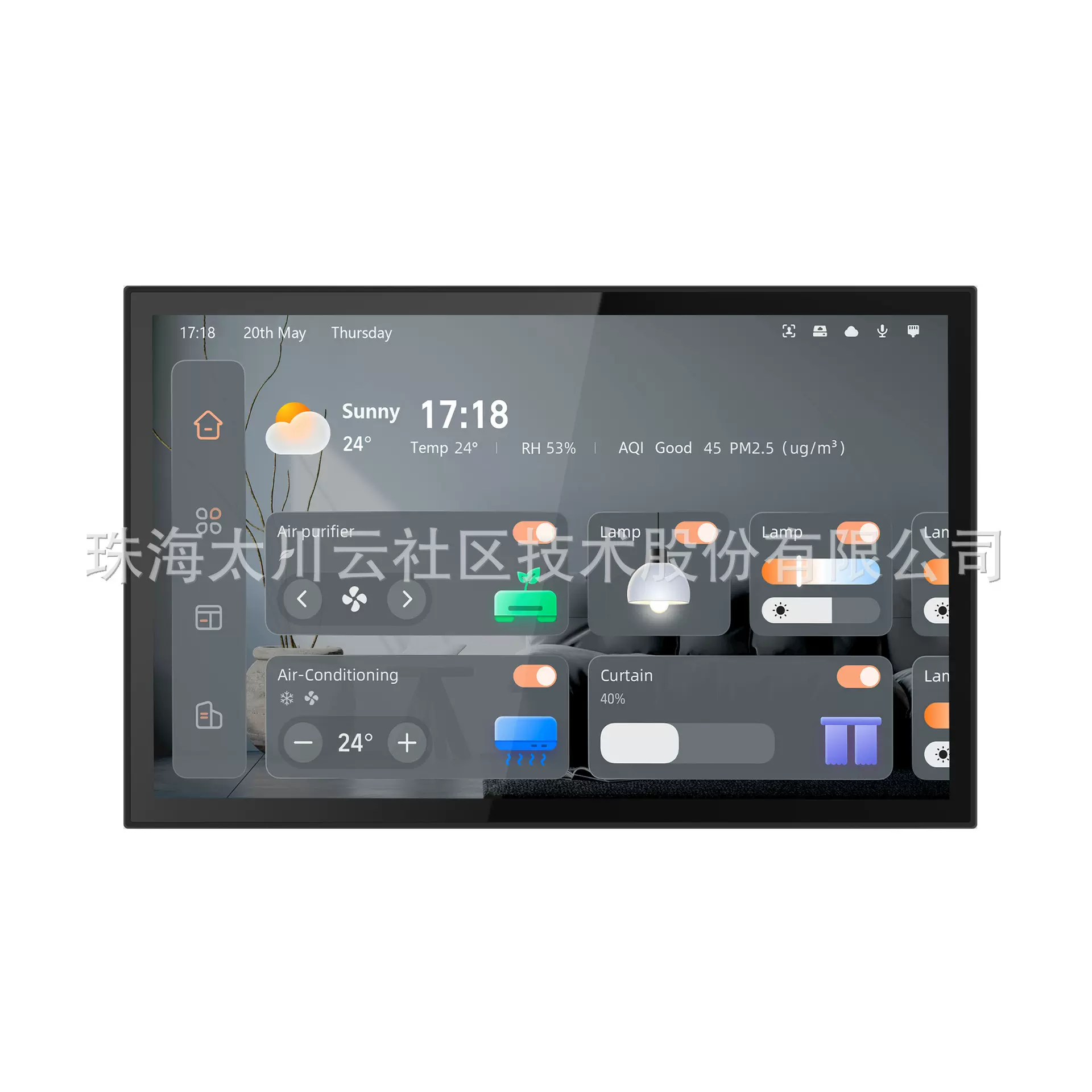 涂鸦智能家居窄边高性能中控屏太川可视对讲二合一安卓10寸厂现货