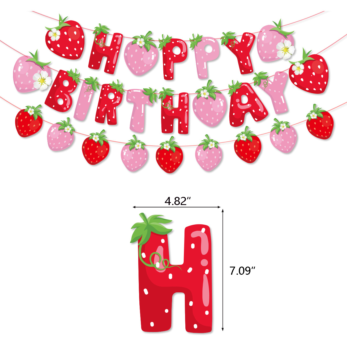 55g Weight pendant Home Textiles & Decor Type Birthday Cartoon Style Letter Paper Festival Decorative Props