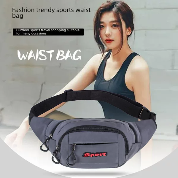 Thickened Oxford Cloth Waist Bag for Men and Women, Large Capacity, Casual and Fashionable, Running Sports Shoulder Bag, Travel Crossbody Bag