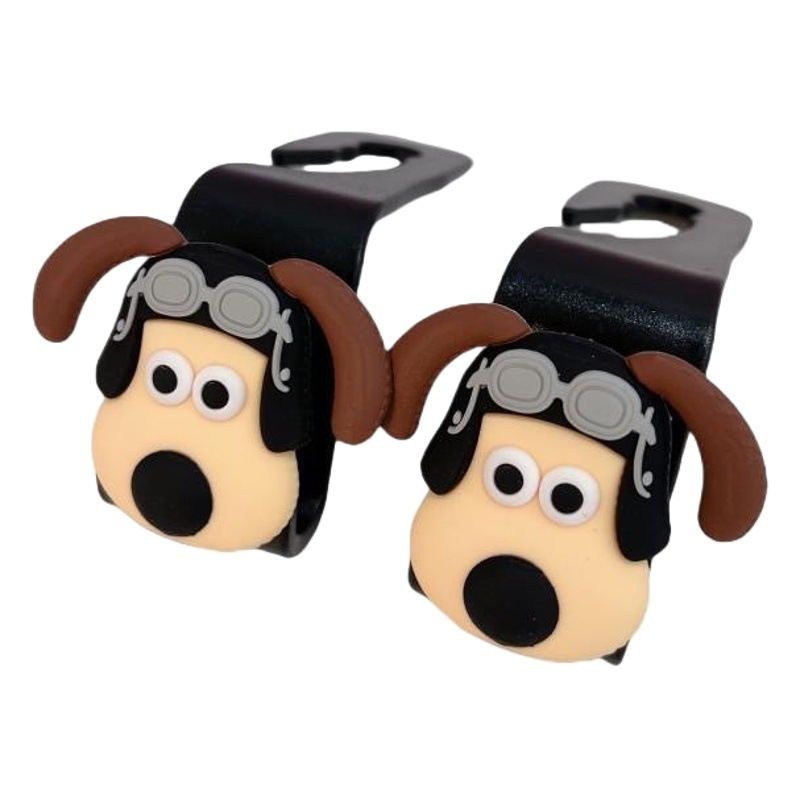 Coche trasero cabeza perro 3D 3D pegatinas de silicona coche gancho coche multi-asiento coche gancho asiento trasero gancho