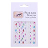 Adhesive nail decoration for face for eye makeup, sticker, with gem