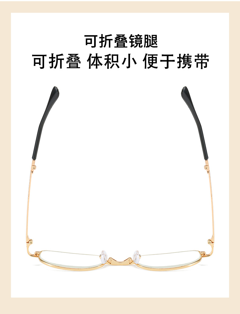 折叠老花镜 高清水晶玻璃眼镜抗疲劳 经典携带方便 摆地摊跑江湖详情9