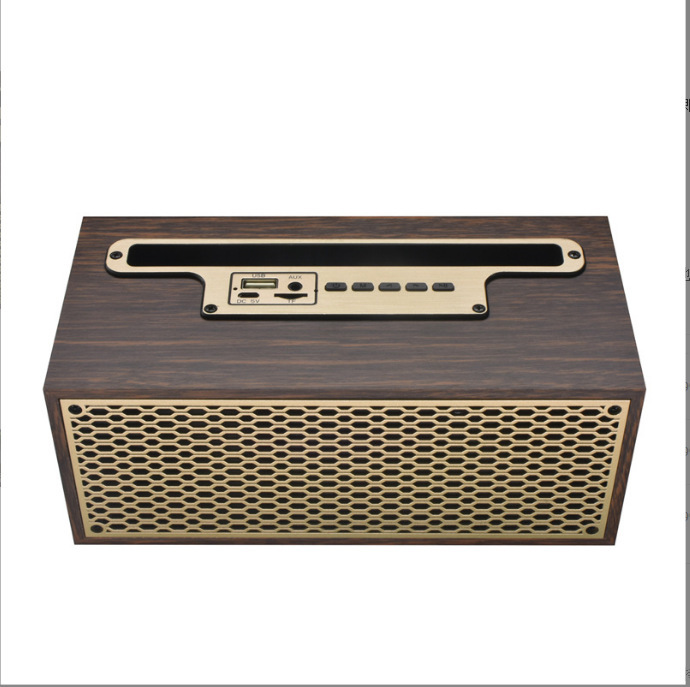 卸売りレトロ木目bluetoothスピーカーTWS無線家庭用サブウーファ屋外携帯ミニ長航続音響|undefined