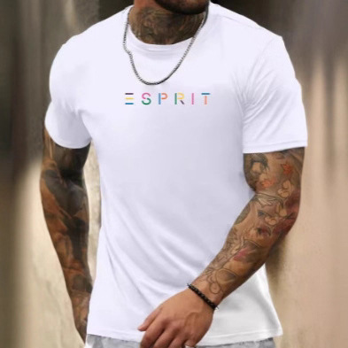 Short-Sleeved T-Shirt Esprit Men's 3D Printing Summer Round Neck Breathable Casual Fashion Cool T-Shirt