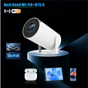 Cross-Border Hy300Pro Projector Home 4K High-Definition Short Throw Overseas Android System Portable Projector H713
