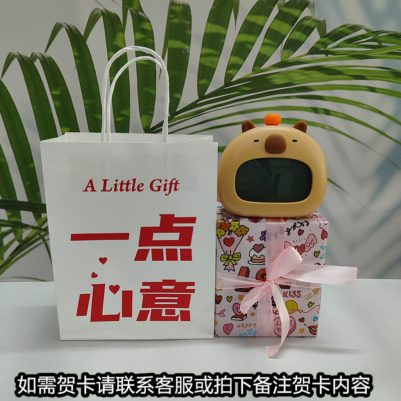カピバラ目覚まし時計スマート充電時計児童学生専用寝坊カウントダウン夜灯電子アラーム|undefined