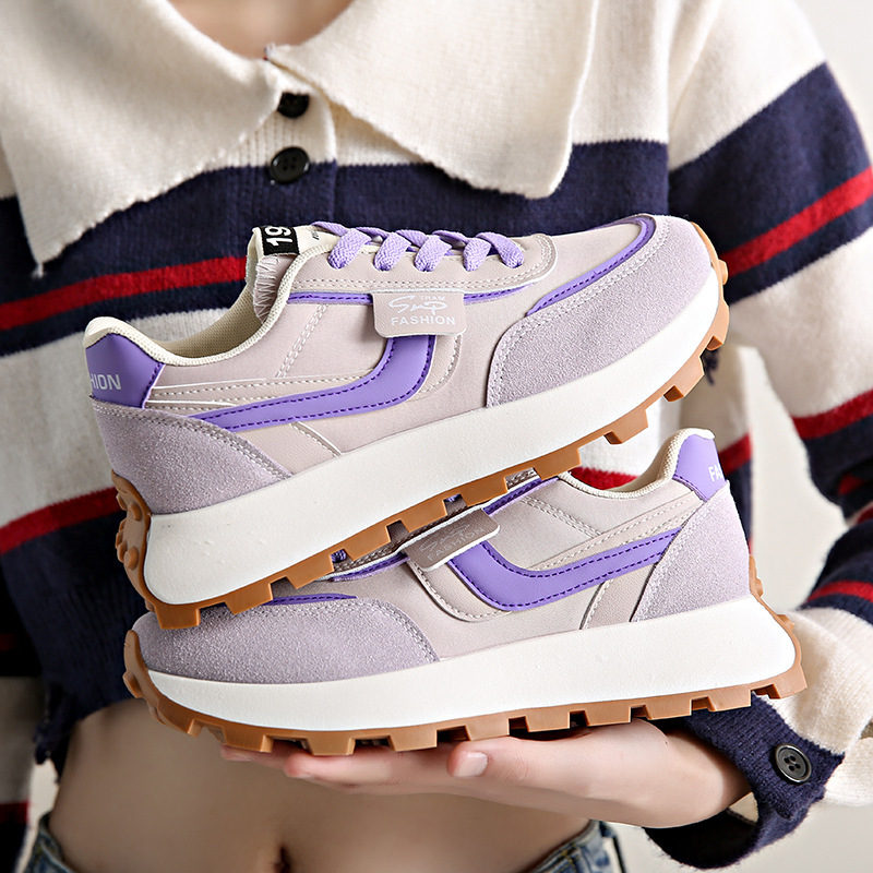 2024 Autumn and Winter Women's Shoes New Casual Shoes Student Running Sneakers Ins Trendy Korean Version Forrest Gump Shoes Women's Flats