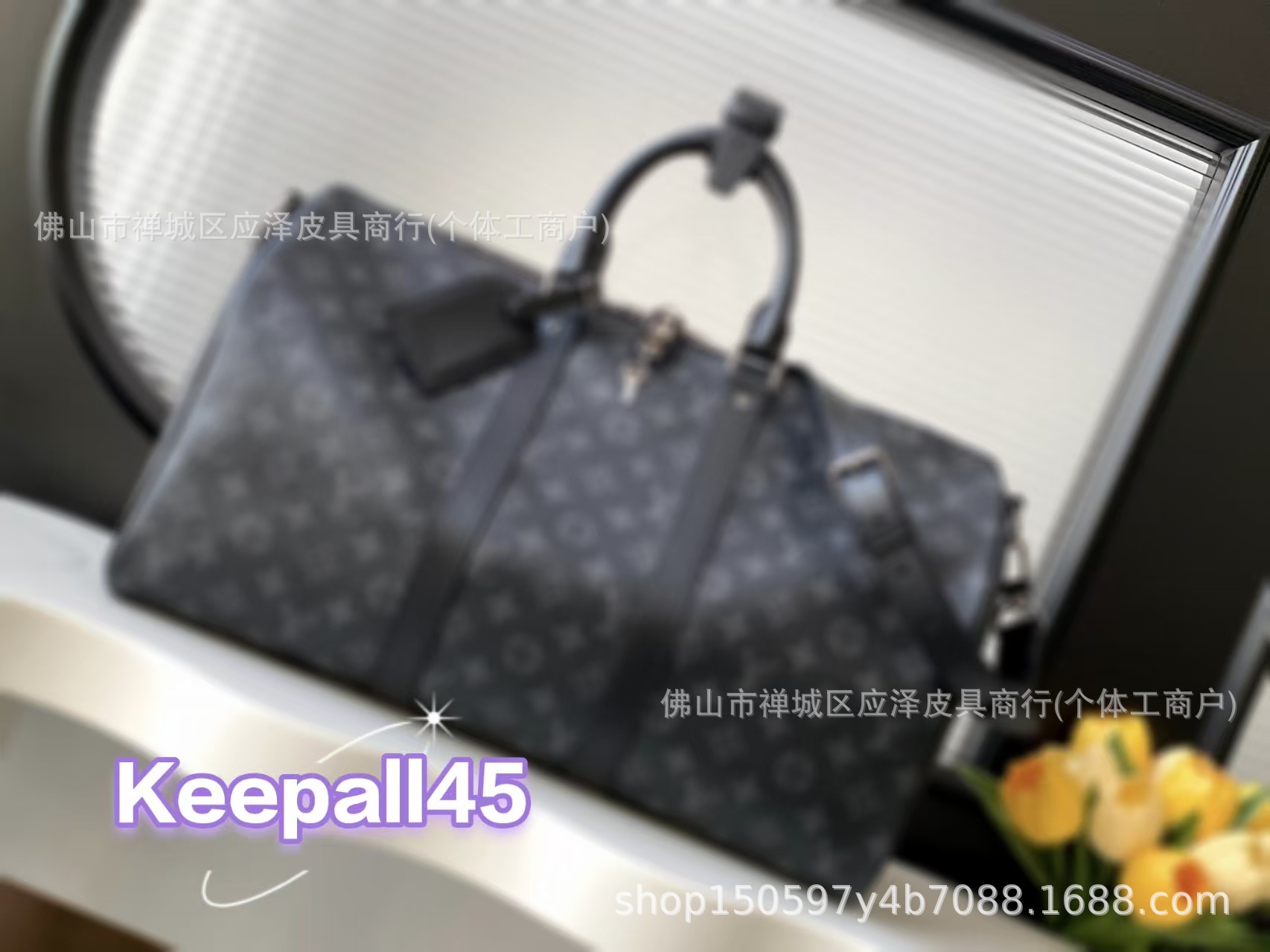 Nueva serie de flores negras samurai negro keepall bolso de cadena cartero bolso de caja bolso de hombro bolso de viaje para hombres