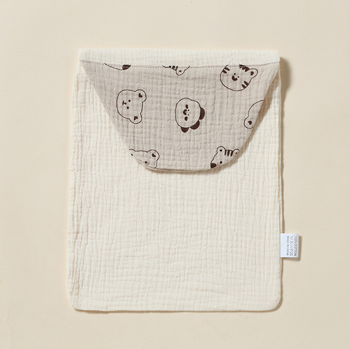 Children's pure cotton gauze sweat-absorbent towel summer kindergarten baby sports sweat-absorbent towel large baby sweat pad sling