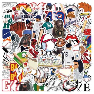 baseball sticker 50 new baseball stickers computer guitar skateboard helmet flat cup stickers