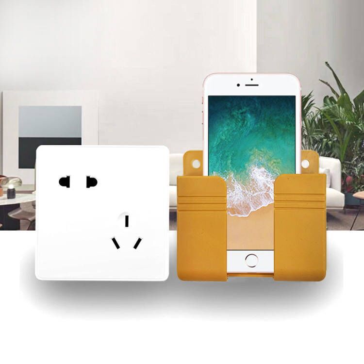 壁掛け式携帯電話充電ボックススタンド、リモコンホルダー、穴あけ不要の壁収納ラック、卸売|undefined