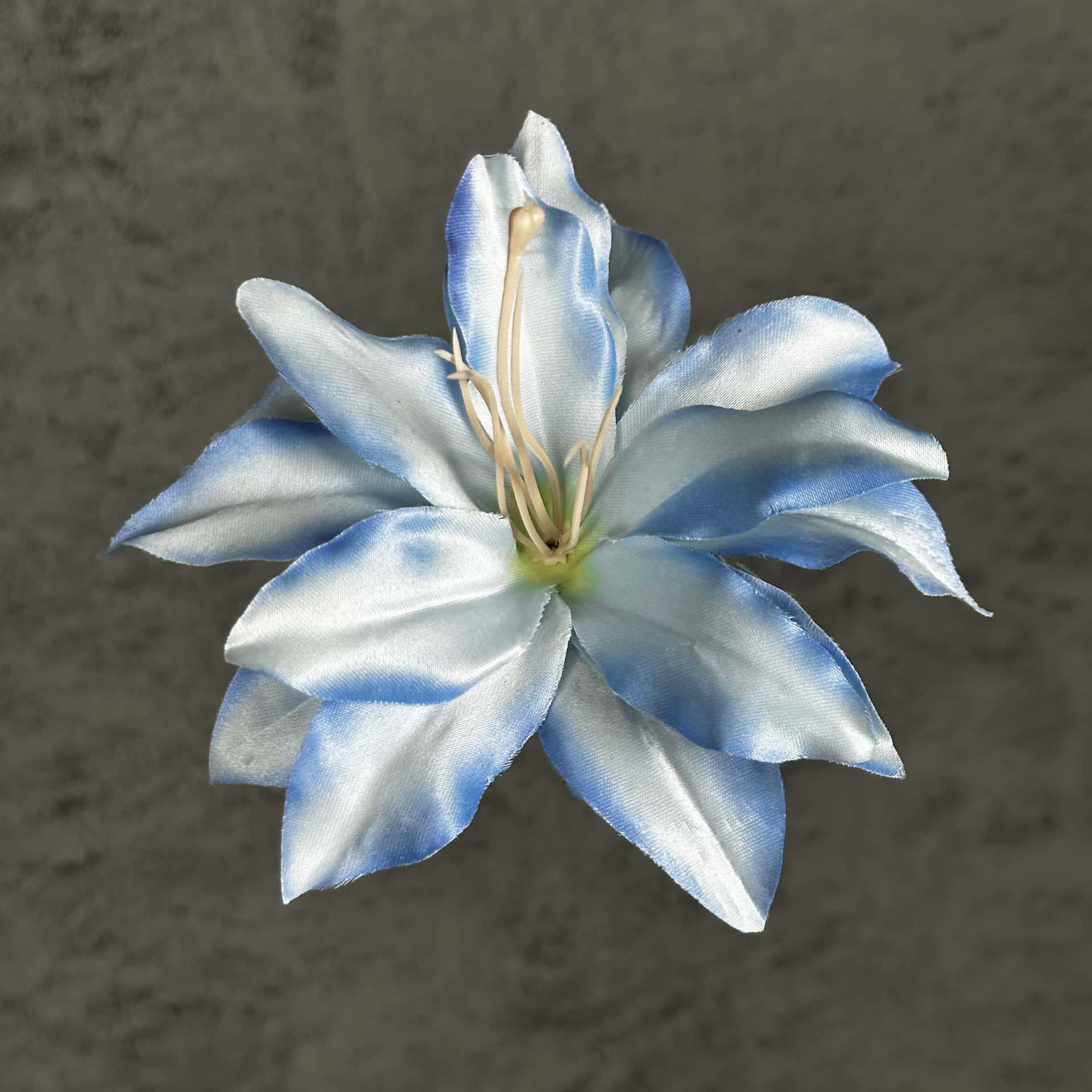 Cabeza de flor de lirio de seda de 13 cm, nuevo azul